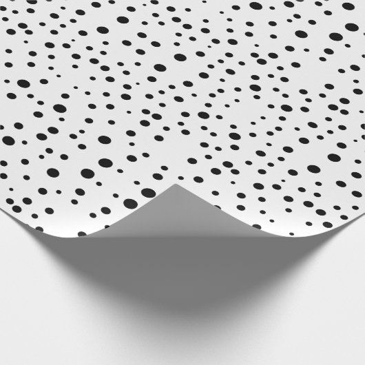 Papier Cadeau Points noirs et blancs (Coin)