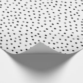 Papier Cadeau Points noirs et blancs de confettis (Coin)