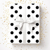 Papier Cadeau Points noirs et blancs modernes