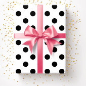 Papier Cadeau Points noirs et blancs modernes