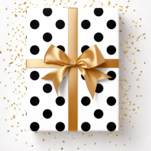 Papier Cadeau Points noirs et blancs modernes