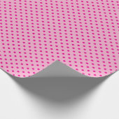 Papier Cadeau Points noirs et roses chauds (Coin)