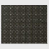 Papier Cadeau Points noirs jaunes (Plat)