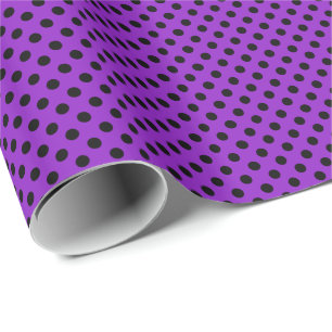 Papier Cadeau Points noirs sur fond violet
