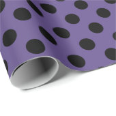 Papier Cadeau Points noirs sur ultra violet (Coin rond)