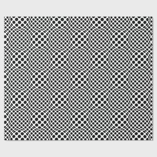 Papier Cadeau Points Op-Art (Plat)