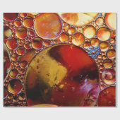 Papier Cadeau Points or et rouge (Plat)