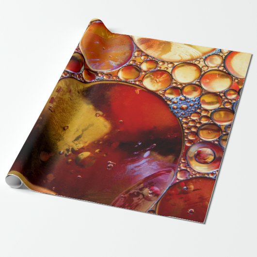 Papier Cadeau Points or et rouge (Déroulé)