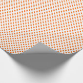 Papier Cadeau Points orange sur fond blanc (Coin)