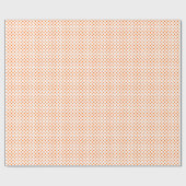 Papier Cadeau Points orange sur fond blanc (Plat)