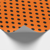 Papier Cadeau Points oranges et noirs (Coin)
