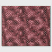 Papier Cadeau Points Parties scintillant rouges (Plat)