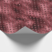 Papier Cadeau Points Parties scintillant rouges (Coin)