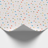 Papier Cadeau Points peints colorés et confettis (Coin)