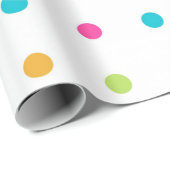 Papier Cadeau Points Polka (Coin rond)