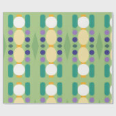Papier Cadeau Points rétro rayures (Plat)