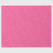 Papier Cadeau points rose chaud, rose et rose pastèque (Plat)
