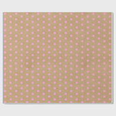 Papier Cadeau Points Rose Été Léger Sur Faux Rustique Kraft Brow (Plat)