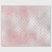 Papier Cadeau Points roses Blush Silver Grey Or Beauté Rose (Plat)