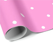 Papier Cadeau Points roses persans (Coin rond)