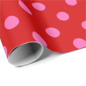Papier Cadeau Points rouges chauds DIY Couleurs (Coin rond)