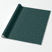 Papier Cadeau Points Rouges & Cœurs Dorés (Déroulé)
