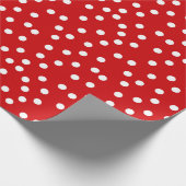 Papier Cadeau Points rouges et blancs, Impression de points de c (Coin)