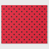 Papier Cadeau Points rouges et noirs (Plat)