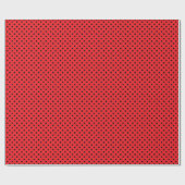 Papier Cadeau Points rouges et noirs (Plat)