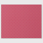 Papier Cadeau Points rouges + Polka blancs (Plat)