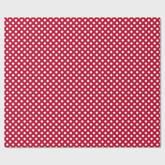 Papier Cadeau Points rouges + Polka blancs (Plat)