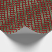 Papier Cadeau Points rouges verts de Noël (Coin)