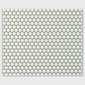 Papier Cadeau Points Sage Vert et Blanc (Plat)