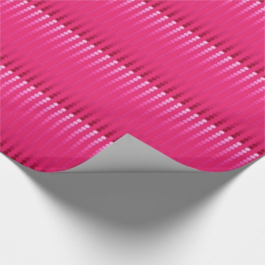 Papier Cadeau Points satinés - nuances rose fuchsia (Coin)