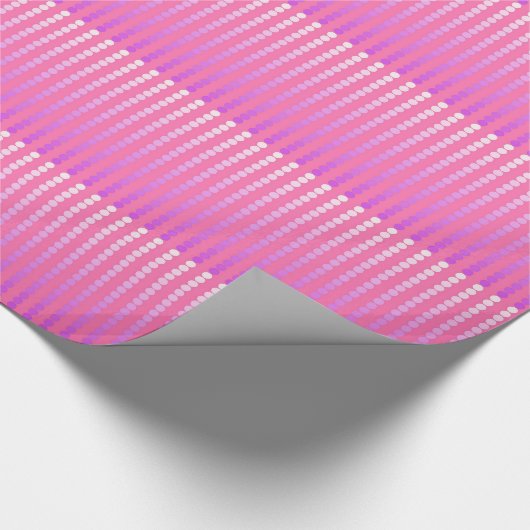 Papier Cadeau Points satinés - rose et orchidée (Coin)