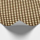 Papier Cadeau Points tournés rétro, chocolat, crème et bronzage (Coin)
