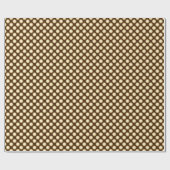 Papier Cadeau Points tournés rétro, chocolat, crème et bronzage (Plat)