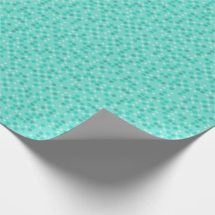 Papier Cadeau Points turquoise