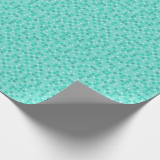 Papier Cadeau Points turquoise (Coin)