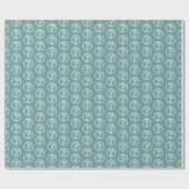 Papier Cadeau Points Turquoises blancs des questions (Plat)