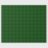 Papier Cadeau Points Vert Citron sur Fond Noir (Plat)