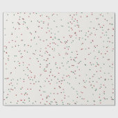 Papier Cadeau Points vert rouge mignon amusant fête de Noël (Plat)