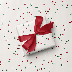 Papier Cadeau Points vert rouge mignon amusant fête de Noël