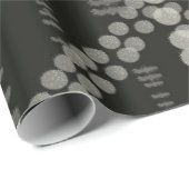 Papier Cadeau Points verticaux gris diagonaux horizontaux (Coin rond)