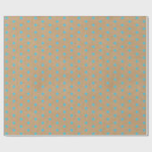 Papier Cadeau Points verts bleu Turquoise clair Faux Rustic Brow (Plat)