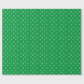 Papier Cadeau Points verts et blancs (Plat)