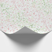 Papier Cadeau Points verts roses (Coin)