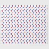 Papier Cadeau Points violets et roses (Plat)