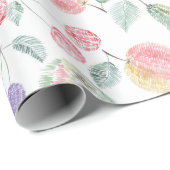 Papier Cadeau Poire, Pomme, cerise, prune, mélange de fruits, pa (Coin rond)