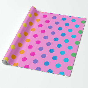 Papier Cadeau pois arc-en-ciel